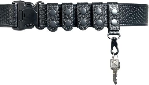 Duty Belt Keeper with Double Snaps(Set of 4) +1 Keeper with Strong Metal Key Clip(1 Pack) in Kuwait