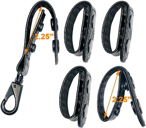 Duty Belt Keeper with Double Snaps(Set of 4) +1 Keeper with Strong Metal Key Clip(1 Pack) in Kuwait