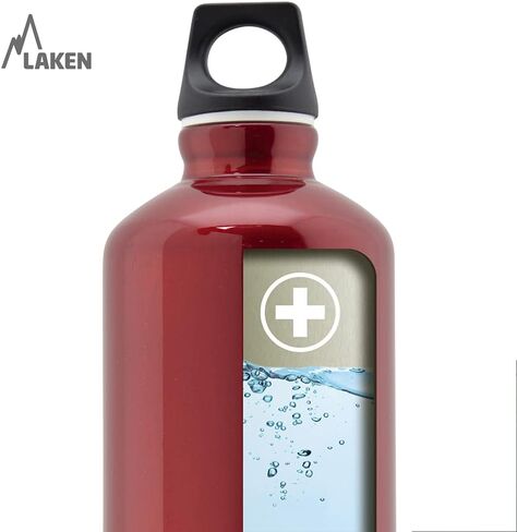 Laken Futura Aluminum Water Bottle - Narrow Mouth, Screw Cap with Loop - Leak-Proof, BPA Free, Made in Spain - 20oz, Khaki in Kuwait