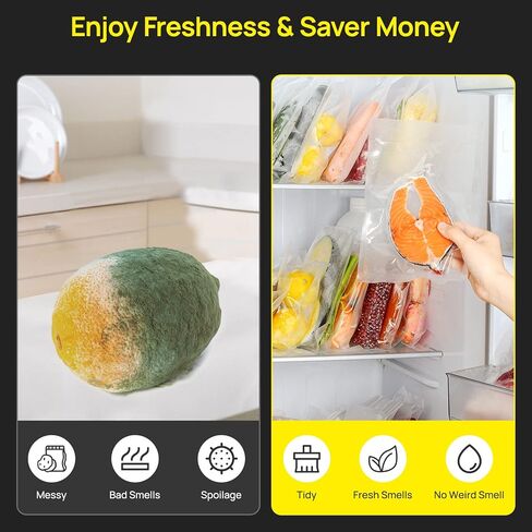 Vacuum Sealer Machine, SEATAO 90Kpa Food Vacuum Sealer Machine Preservation Dry & Moist & Extended Modes, Built-in Cutter & Bag Storage, Handle Locked Design, LED Indicator Light & Starter Kit in Saudi Arabia