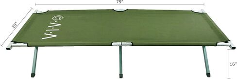 VIVO Green Camping Cot, Fold up Bed, Carrying Bag COT-V01 in Saudi Arabia
