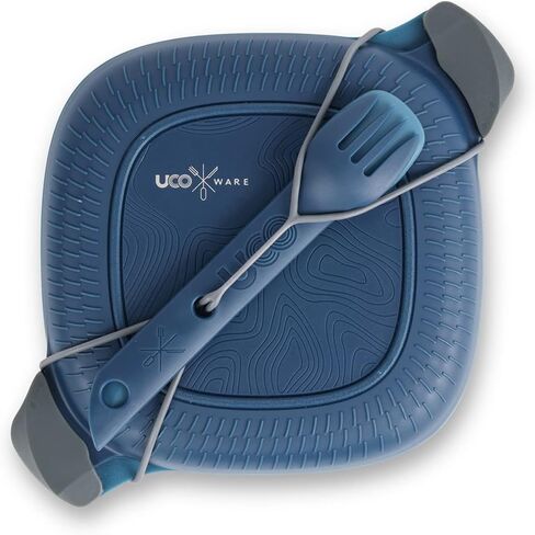 UCO Recycled ECO 5-Piece Camping Mess Kit with Bowl, Plate, Switch Spork Utensil Set in Kuwait