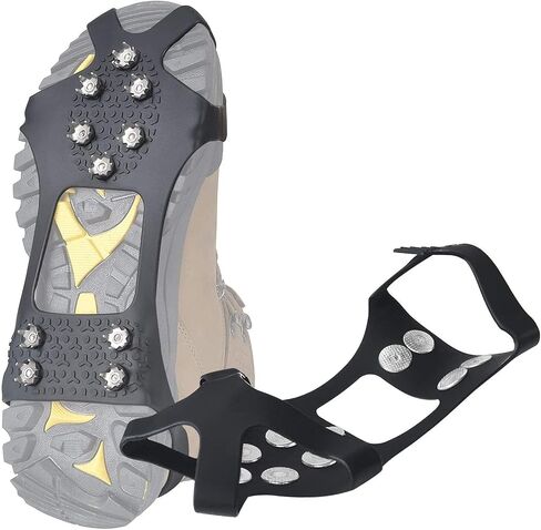 الأشرطة الجليد المرابط الجر الثلوج القبضات للأحذية الأحذية الفولاذ المقاوم للصدأ المسامير آمنة سيليكون حماية للمشي لمسافات طويلة الصيد المشي تسلق الجبال النساء الرجال in Kuwait
