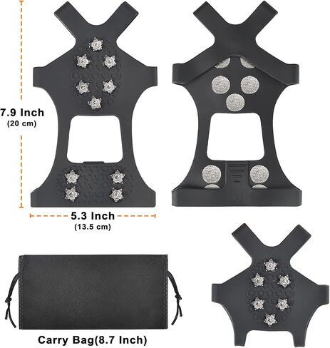 الأشرطة الجليد المرابط الجر الثلوج القبضات للأحذية الأحذية الفولاذ المقاوم للصدأ المسامير آمنة سيليكون حماية للمشي لمسافات طويلة الصيد المشي تسلق الجبال النساء الرجال in Kuwait