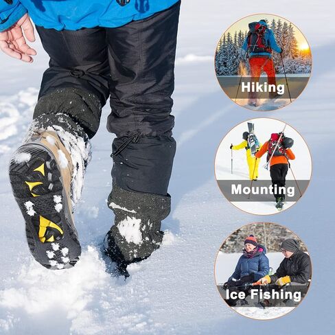 الأشرطة الجليد المرابط الجر الثلوج القبضات للأحذية الأحذية الفولاذ المقاوم للصدأ المسامير آمنة سيليكون حماية للمشي لمسافات طويلة الصيد المشي تسلق الجبال النساء الرجال in Kuwait