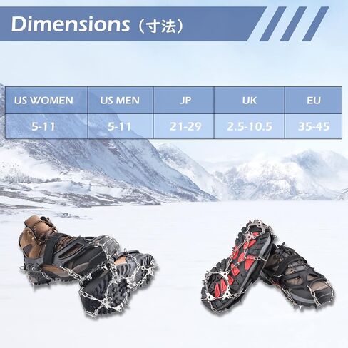 Crampons for Boots Shoes Traction Ice Cleats Snow Grips Anti Slip Stainless Steel Micro Spikes for Hiking Fishing Walking Climbing Jogging Mountaineering in Saudi Arabia