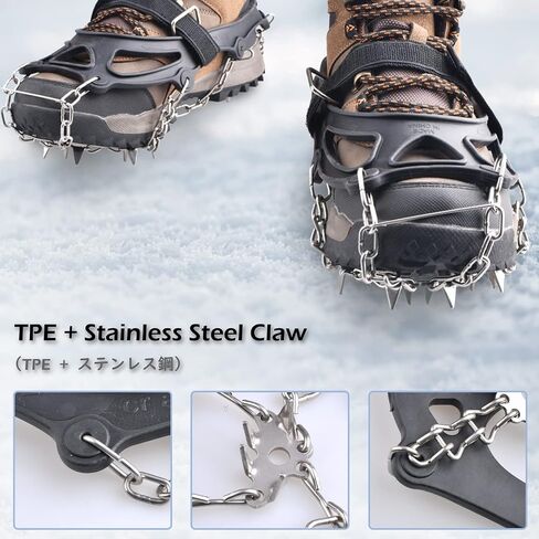 Crampons for Boots Shoes Traction Ice Cleats Snow Grips Anti Slip Stainless Steel Micro Spikes for Hiking Fishing Walking Climbing Jogging Mountaineering in Saudi Arabia