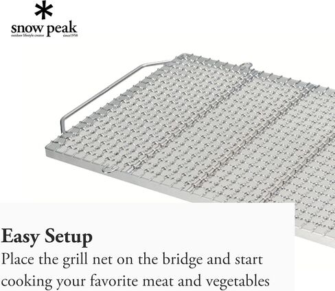 Snow Peak Fireplace Grill - Fireplace Grilling Accessories - Chrome-Coated Steel - 2.8 Ibs - Large in Saudi Arabia