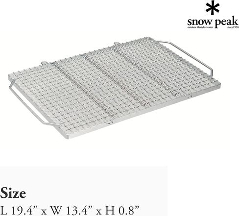 Snow Peak Fireplace Grill - Fireplace Grilling Accessories - Chrome-Coated Steel - 2.8 Ibs - Large in Saudi Arabia