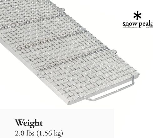 Snow Peak Fireplace Grill - Fireplace Grilling Accessories - Chrome-Coated Steel - 2.8 Ibs - Large in Saudi Arabia