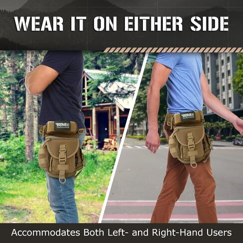 TACAMO® 10L Drop Leg Hip Bag, Drop Leg Bag for Men and Women, Small, Waterproof Tactical Drop Leg Bag, Thigh Harness Leg Bag for Men and Women, Waist Leg Bag for Tools and Kits, Men’s Thigh Bag in Saudi Arabia