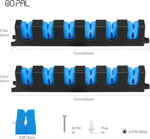 6 قضبان أو مجموعات قصبة الصيد المثبتة على الحائط رف قصبة الصيد للمرآب، رف أفقي 6 قضبان in Kuwait