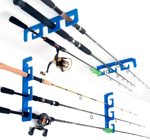Ceiling Rod Rack Fishing Rod Rack Storage for Ceiling or Wall-Ultra Sturdy Strong Weatherproof Indoor and Outdoor Use, Holds 6 Rods in Saudi Arabia