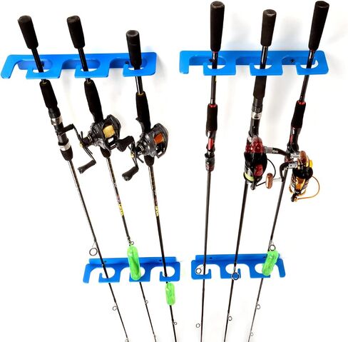 Ceiling Rod Rack Fishing Rod Rack Storage for Ceiling or Wall-Ultra Sturdy Strong Weatherproof Indoor and Outdoor Use, Holds 6 Rods in Saudi Arabia