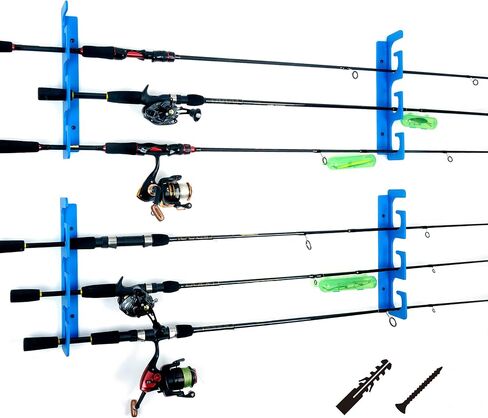 Ceiling Rod Rack Fishing Rod Rack Storage for Ceiling or Wall-Ultra Sturdy Strong Weatherproof Indoor and Outdoor Use, Holds 6 Rods in Saudi Arabia