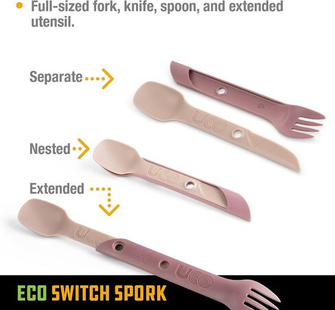 مجموعة أدوات التخييم المتكاملة ECO Switch Spork المعاد تدويرها من UCO مكونة من قطعتين in Kuwait