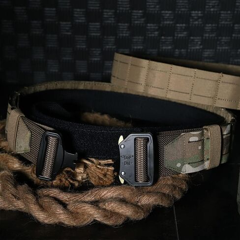 KRYDEX Tactical Battle Belt 2 Inch Quick Release MOLLE Combat Belt with Inner Belt & Back Support Pad in Saudi Arabia