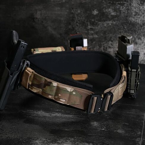 KRYDEX Tactical Battle Belt 2 Inch Quick Release MOLLE Combat Belt with Inner Belt & Back Support Pad in Saudi Arabia