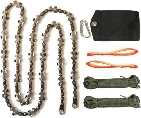 Homyall 48 Inch High Reach Tree Limb Hand Rope Chain Saw for Tree Trimming-Upgraded Pocket Manual Chainsaw with 62 Sharp Blades on Both Sides for Gardening Camping Survival Gear in Saudi Arabia