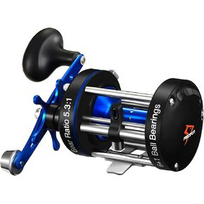 Piscifun Chaos XS Round Baitcasting Reel, Saltwater Conventional Reel | Aluminum body, 5.3:1 ratio, 6+1 bearings, 18-22LB drag, 40/50/60 sizes in Saudi Arabia