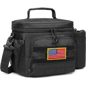 TACTICISM Lunch Box for Men - 12L/20L/25L Tactical Lunch Bag Adult - MOLLE Insulated Leakproof Lunch Pail with Detachable Water Bottle Pouch - Lunch Cooler for Work and Outdoors, Brown in Kuwait