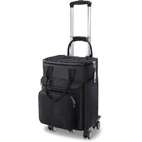 Rolling Cooler with Wheel and Handle, Insulated Rolling Cooler with 360° Spinner Wheels, Soft Leakproof Collapsible Cooler Bag for Camping, Hiking, Picnic, Beach Trip, Outdoor Activities in Saudi Arabia
