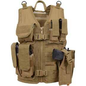 Rothco Kid's Tactical Cross Draw Vest, Coyote Brown in Kuwait