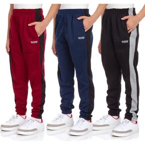 iXtreme Boys’ Sweatpants - 3 Pack Active Fleece Jogger Pants with Pockets - Athletic Performance Sweatpants for Boys (8-20)