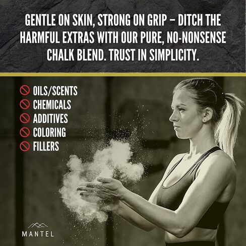 Mantel Bouldering - حزمة حقيبة طباشير قماشية مشمعة - أساسيات تسلق الصخور مع طباشير ممتاز وشريط أصابع وحزام in Kuwait