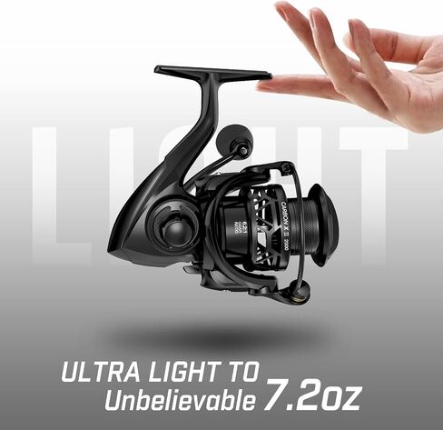 Piscifun Carbon X II Spinning Reels, Light to 5.5oz, Upgrade Carbon Frame Rotor, 22LBs Max Drag, 10+1 Shielded BB, 6.2:1/5.2:1, Smooth Powerful Freshwater Saltwater Spinning Fishing Reel in Saudi Arabia