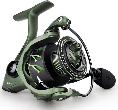KastKing Spartacus II Spinning Fishing Reels for Saltwater & Freshwater | Max Drag: 22 lb, 7+1 BB, 12.5 oz, Graphite Frame, 5.2:1 Gear Ratio, Size 500 & 1000 Perfect for Ice Fishing in Kuwait