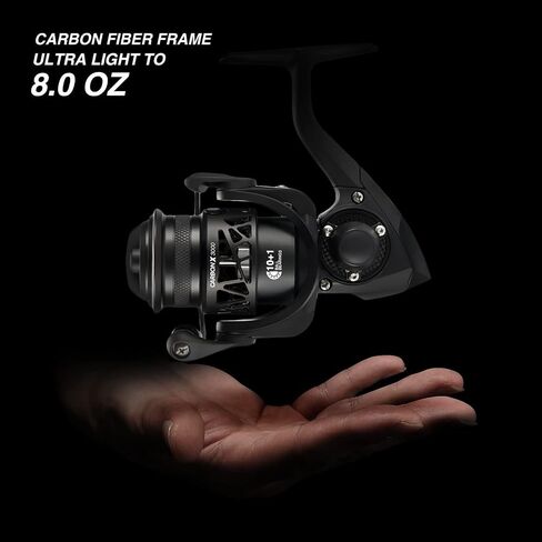 Piscifun Carbon X Ultralight Spinning Reel, Carbon Frame, 33lb Max Drag | 10+1 shielded bearings, smooth retrieve, two handle styles by size, balanced for freshwater bass and trout fishing, 500-4000 in Kuwait