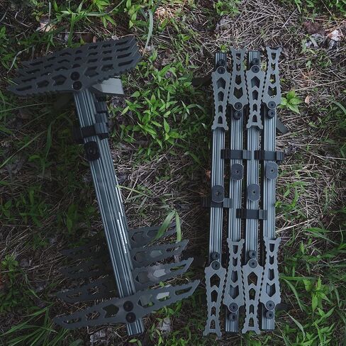 منتجات XOP-XTREME OUTDOOR، درجات تسلق الصيد الدوارة الفردية من سلسلة Ultra - عصي التسلق للصيد - مجموعة من 4 قطع، XOP أخضر/رمادي، XOP-ULSS in Kuwait