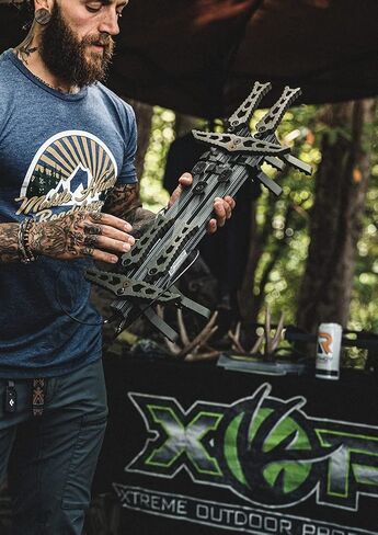 منتجات XOP-XTREME OUTDOOR، درجات تسلق الصيد الدوارة الفردية من سلسلة Ultra - عصي التسلق للصيد - مجموعة من 4 قطع، XOP أخضر/رمادي، XOP-ULSS in Kuwait