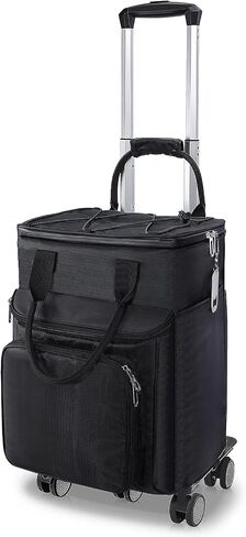 Rolling Cooler with Wheel and Handle, Insulated Rolling Cooler with 360° Spinner Wheels, Soft Leakproof Collapsible Cooler Bag for Camping, Hiking, Picnic, Beach Trip, Outdoor Activities in Saudi Arabia