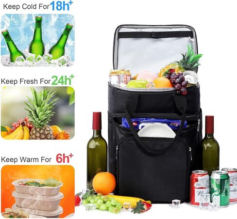 Rolling Cooler with Wheel and Handle, Insulated Rolling Cooler with 360° Spinner Wheels, Soft Leakproof Collapsible Cooler Bag for Camping, Hiking, Picnic, Beach Trip, Outdoor Activities in Saudi Arabia
