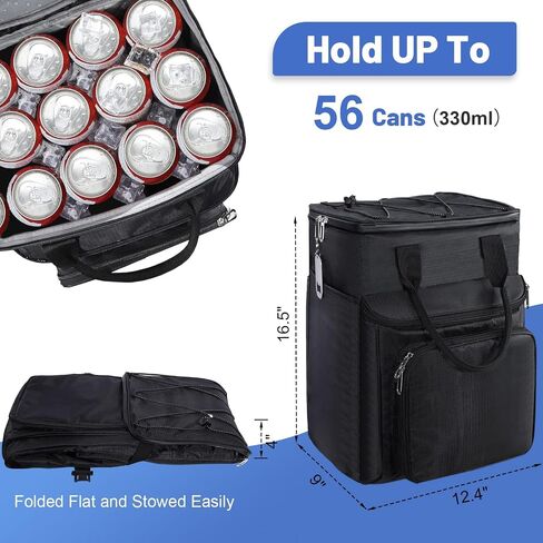 Rolling Cooler with Wheel and Handle, Insulated Rolling Cooler with 360° Spinner Wheels, Soft Leakproof Collapsible Cooler Bag for Camping, Hiking, Picnic, Beach Trip, Outdoor Activities in Saudi Arabia