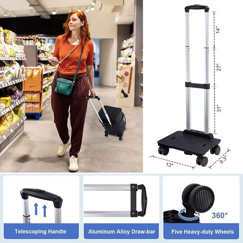 Rolling Cooler with Wheel and Handle, Insulated Rolling Cooler with 360° Spinner Wheels, Soft Leakproof Collapsible Cooler Bag for Camping, Hiking, Picnic, Beach Trip, Outdoor Activities in Saudi Arabia