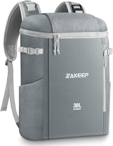 حقيبة ظهر ZAKEEP Cooler، 39 علبة حقيبة ظهر تبريد ذات سعة كبيرة ومضادة للتسرب مع جيب شبكي، وأشرطة كتف قابلة للتعديل للنزهات والتخييم in Kuwait