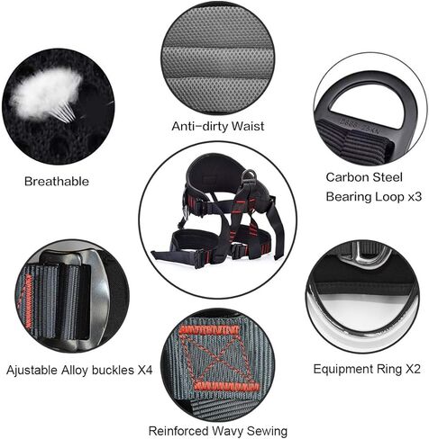 HeeJo Climbing, Safety Safe Seat Belt for Outdoor Tree Climbing, Outward Band Expanding Training Large Size,Climbing Gear in Kuwait