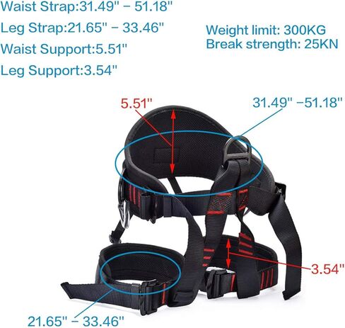 HeeJo Climbing, Safety Safe Seat Belt for Outdoor Tree Climbing, Outward Band Expanding Training Large Size,Climbing Gear in Kuwait
