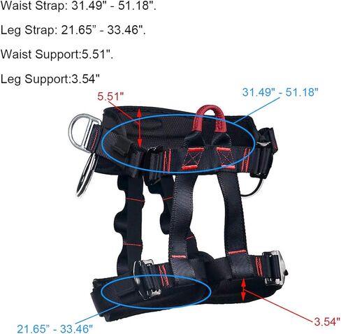 HeeJo Climbing, Safety Safe Seat Belt for Outdoor Tree Climbing, Outward Band Expanding Training Large Size,Climbing Gear in Kuwait