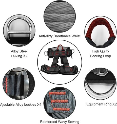 HeeJo Climbing, Safety Safe Seat Belt for Outdoor Tree Climbing, Outward Band Expanding Training Large Size,Climbing Gear in Kuwait