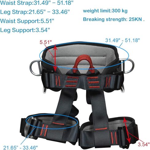 HeeJo Climbing, Safety Safe Seat Belt for Outdoor Tree Climbing, Outward Band Expanding Training Large Size,Climbing Gear in Kuwait