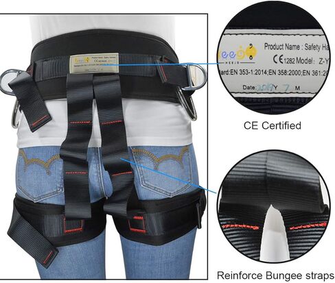 HeeJo Climbing, Safety Safe Seat Belt for Outdoor Tree Climbing, Outward Band Expanding Training Large Size,Climbing Gear in Kuwait