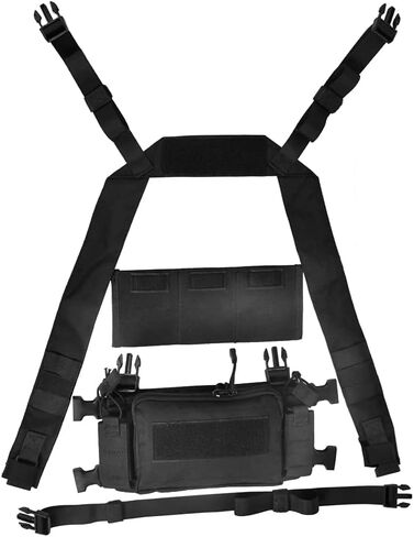 سترة Roseboon التكتيكية في الهواء الطلق الصدر تلاعب خفيفة للغاية تنفس سترة تدريب قتالية قابلة للتعديل للكبار وحدات الصدر in Kuwait