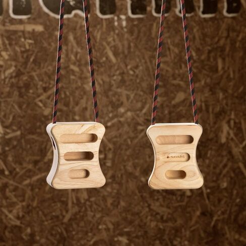 Navaris Rock Climbing Fingerboards - Set of 2X Wooden Hangboard Fingerboard Hanging Block for Training Fingers, Rock Climbers - Bouldering Hang Blocks in Saudi Arabia