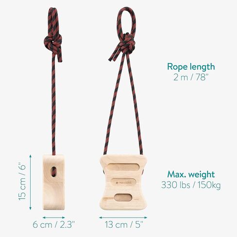 Navaris Rock Climbing Fingerboards - Set of 2X Wooden Hangboard Fingerboard Hanging Block for Training Fingers, Rock Climbers - Bouldering Hang Blocks in Saudi Arabia