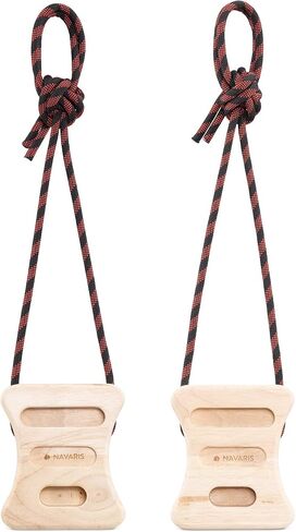 Navaris Rock Climbing Fingerboards - Set of 2X Wooden Hangboard Fingerboard Hanging Block for Training Fingers, Rock Climbers - Bouldering Hang Blocks in Saudi Arabia