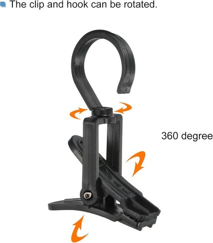 MECCANIXITY Tent Canopy Clip Light Hooks, Adjustable Multifunctional Outdoor Camping Equipment Accessories Practical Clothespin, Black 8 Pack in Saudi Arabia